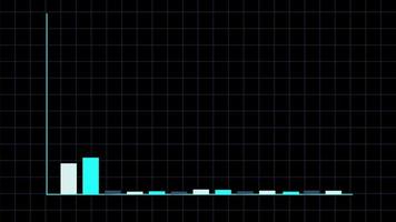 Aumentar Barra gráfico. Aumentar azul Barra gráfico gráfico. Produção e ganhos conceito. video