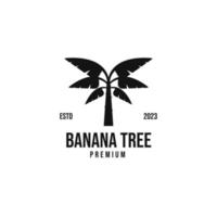 Flat banana tree logo design vector concept illustration idea