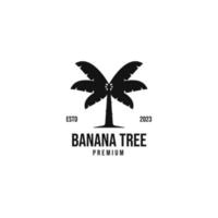 Flat banana tree logo design vector concept illustration idea