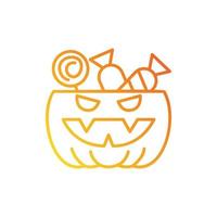 candy and pumpkin icon.gradient icon. vector