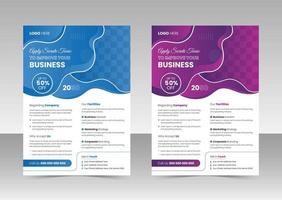 Creative business flyer design template free vector