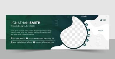 Creative email signature template. Corporate mail business email signature vector banner template. Email footer and personal social media cover vector.