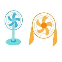 set of electric fan vector icon isolated on white background. Cartoon electric fan icon.