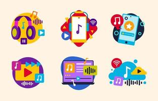 Music Streaming Icon vector