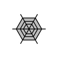 spider web. filled outline icon. vector