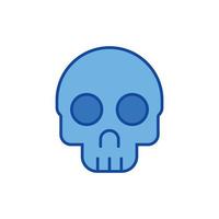 skull icon. blue icon. vector