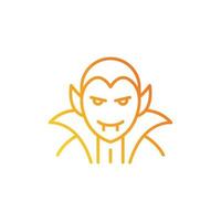 vampire icon. gradient icon. vector