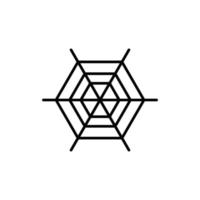 spider web. outline icon. vector