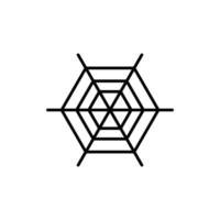 spider web. outline icon. vector