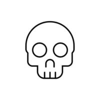 skull icon. outline icon. vector