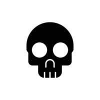 skull icon. solid icon. vector