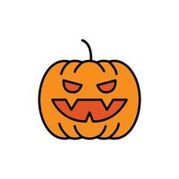 pumpkin icon. filled outline icon. vector