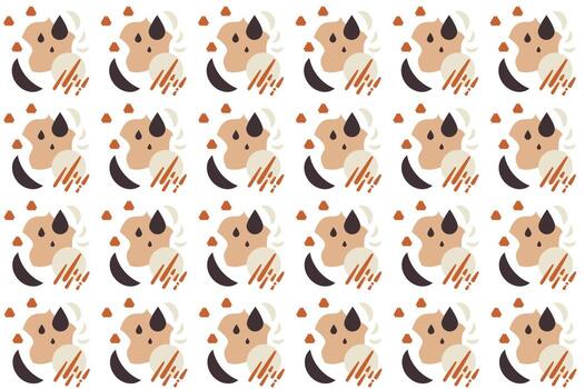 Abstract Geometric Boho Pattern, featuring natural shapes in a minimalistic Nordic style, clean lines and geometric shapes. perfect for creating minimalist prints, textiles, and wallpapers vector