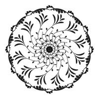 diseño de arte mandala en círculo. diseño de mandala simple arte de mandala floral hermosa obra de arte de mandala vector