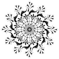 diseño de arte mandala en círculo. diseño de mandala simple arte de mandala floral hermosa obra de arte de mandala vector