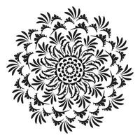 diseño de arte mandala en círculo. diseño de mandala simple arte de mandala floral hermosa obra de arte de mandala vector