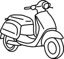 el motocicleta contorno vector