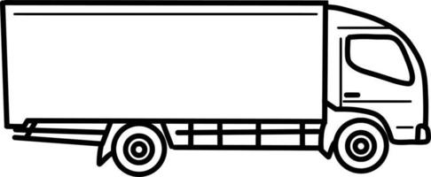 The truck outline vector