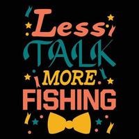 Fishing Typography T shirt Design vector