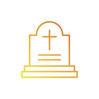 tombstone icon. gradient icon. vector