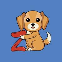 Cute dog with Z Letter Vector Illustration