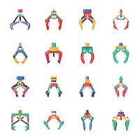 Collection of Claw Arms Flat Vectors
