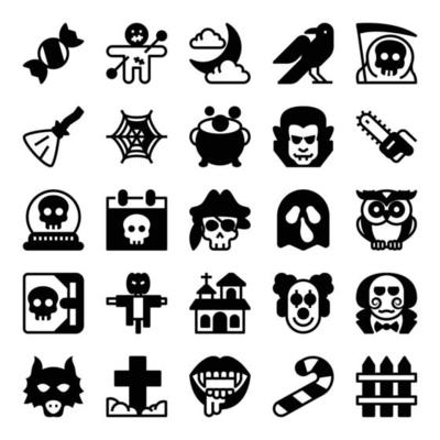 Glyph icons for Halloween festival.