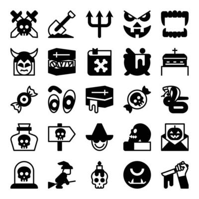 Glyph icons for Halloween festival.
