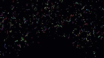 blanda mång färgrik konfetti kul explosioner med alfa kanal video