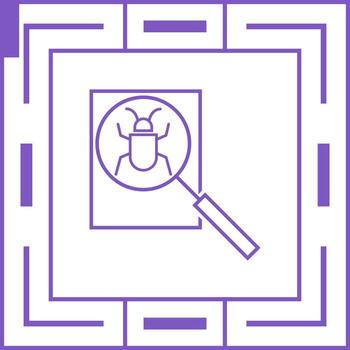 icono de vector de depuración
