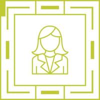 icono de vector de mujer de negocios