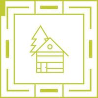 Wood Cabin Vector Icon