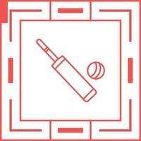 Cricket Bat and Ball Vector Icon