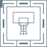 icono de vector de aro de baloncesto