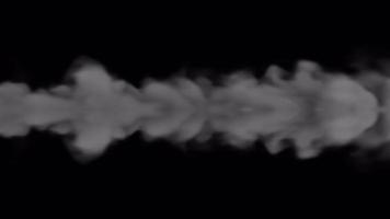 abstrakt Weiß Rauch weht auf Alpha Hintergrund im 4k video