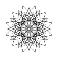 mandala y ornamenatal diseño para colorante página vector