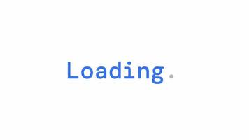Simple horizontal loader animation. Sentence case. Text message 4K video footage on white background. Colorful loading progress indicator with alpha channel transparency for UI, UX web design