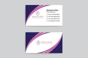 Business card design with white color vector