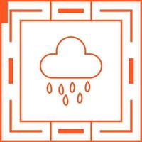 icono de vector de nube de lluvia