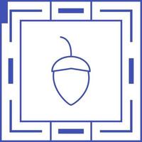 Single Acorn Vector Icon