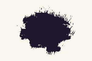 Black color brush stroke splash texture vector