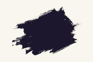 Abstract hand painted black grunge texture brush stroke vector