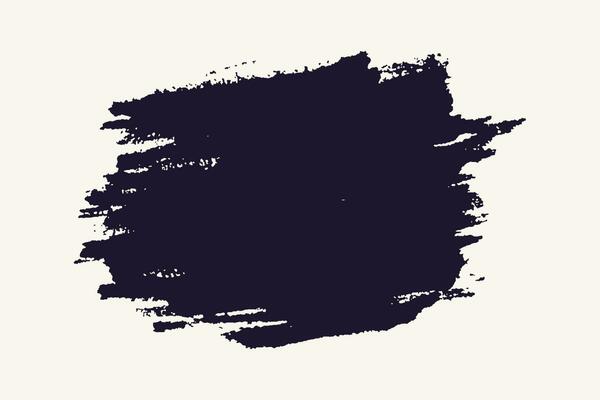 Abstract hand painted black grunge texture brush stroke