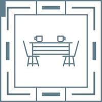 icono de vector de mesa de comedor