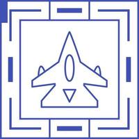 icono de vector de avión de combate
