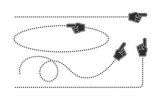 Arrows in the form of a hand with index fingers. Vector scalable graphics