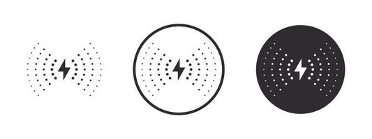 Modern wireless charger icons. Cordless charger. Phone charge simple illustration. Vector scalable graphics