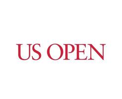 Us Open Logo Red Name Symbol Tournament Tennis The championships Design Vector Abstract Illustration