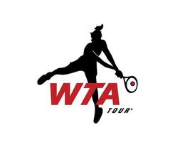 wta excursión logo mujer tenis asociación símbolo diseño vector resumen ilustración