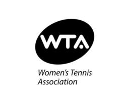 Womens Tennis Association Logo Black Symbol Tournament Open The championships Design Vector Abstract Illustration